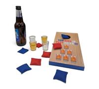 Bean Bag Throw Drinking Game, Bean Bags and 4x Shot Glasses included. Hilarious Fun for Adults. Perfect for Drinking Parties, Birthdays and BBQs!