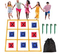 Bean Bag Throwing Game, Giant Ti-c Toe Game, Interactive Throwing Game, Portable and Easy to Build, Interactive and Skill Building, 120 x 120 x 1 cm, for Garden, Lawn, Camping