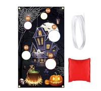 Bean Bag Throwing Games - Game Tossing Game Bags Fant Set 75cmx135cm - Spooky Games Halloween Theme Sand Flag with Bags and Phage Scores