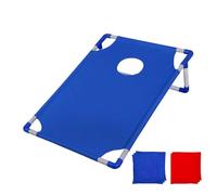 Bean Bag Toss Game - 58x51cm Cornhole Game, Effortless Quick Assembly | Oxford Cloth Lightweight Sandbag Board with an Elastic Frame, Cornhole Set for Kids Adults Backyard Lawn Beach Camping