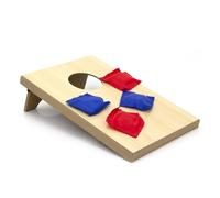 Bean Bag Toss Game | Classic Family Outdoor Throwing Game for Kids & Adults | Garden Beanbag Toss, Wooden Board & 4 Bean Bags - 40cm