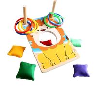 Bean Bag Toss, Kids Ring Game, Wooden Interactive Toy 60x40cm Score-Based Entertaining for Over 3 Years Old Group Activity Children Teens, Compact Play Accessory, Easy Setup Design, for Daily Routine