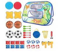 Bean Bag Toss Kit - Toddler Cornhole Game, Backyard Toy | Educational Activity Board for Kids, Lightweight Travel-Friendly Target Throw Set, Motor Skills Development Game for Children 3-8