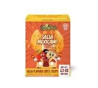 Bean Bites | Salsa Mexicano Lentil Crisp 3.53 oz (100 g) | Round Crunchy Crisps | Heat in Oven (up to 60 secs), Plant Based Protein, Vegan Crisps, Healthy Poppadom Snack By Pride of India