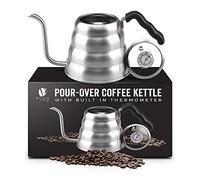 Bean Envy Pour Over Coffee Kettle - 40 oz, Stainless Steel, Gooseneck Coffee and Tea Kettle with Thermometer and Ergonomic Handle