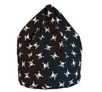 Bean Lazy Cotton Black Pirate Skull And Cross Bones Bean Bag Child Size