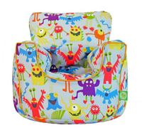Bean Lazy Cotton Grey Monsters Bean Bag Arm Chair Toddler Size