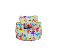 Bean Lazy Cotton Grey Monsters Bean Bag Arm Chair Toddler Size in Light Grey | Size: Small Bean Lazy Light Grey Small