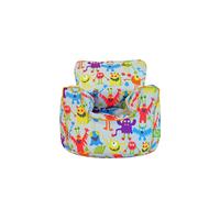 Bean Lazy Cotton Grey Monsters Bean Bag Arm Chair with Beans Child / Teen size in Light Grey | Size: Large Bean Lazy Light Grey Large