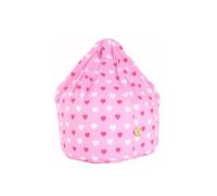 Bean Lazy Women's Cotton Pink Hearts Bean Bag Child Size | Size: Small Bean Lazy Pink Small