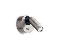 Bean LED Decorative Round Reading Light Nickel 3000K 3.5W Netlighting Grey One Size