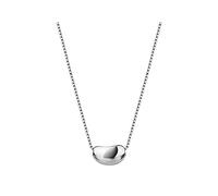 Bean Pendant Necklace For Women Charm Kidney Bean Long Necklaces Trendy Cute For Teen Girls Jewelry Gift Summer Necklaces. (Silver)