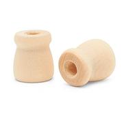 Bean Pot Candle Cups, 5/8 Inch, 1/4 Inch Hole, Pack of 25 Unfinished Wood Candle Holders, Wood Turnings for Crafts, by Woodpeckers