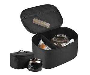 Bean Storage Box - Interior Segmented Carry Organizer, Reinforced Handle Carry Holder, Protective Beauty Accessories Container, Comp Storage System