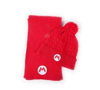 Beanie and scarf Difuzed Nintendo Super Mario Rouge 26x21x6 cm