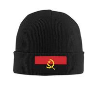 Beanie Angola Angolan Flag Unisex Knitted Beanie Cap Stretchy Ski Headwear for Jogging Men Sports