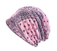 Beanie Chemo Hats Women's Summer Turban Beanie Super Soft Slouchy Headgear Kop Wraps Beanie Hat Cap for Hair Loss, Cancer, Chemo, pink, One Size