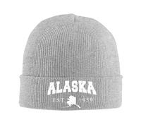 Beanie for Men Alaska The Last Frontier Lightweight Knit Winter Cap Comfortable Beanie Hat for Hiking Adults Travel