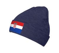 Beanie for Men Croatian Flag Lightweight Knitted Beanies Cap Baggy Winter Hats for Teens Travel Women