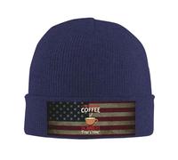 Beanie Fueled by Coffee and True Crime Casual Knitted Cap Stylish Running Cap for Outdoor Cycling Winter