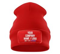 Beanie Hat Any Text Any Image Your Work Company Logo Personalised Workwear, One Size, Red
