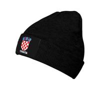 Beanie Hat Coat of Arms of Croatian Emblem Slouch Knitted Beanies Cap Fashion Winter Hats for Yoga Guys Daily Wear