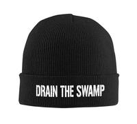 Beanie Hat Drain The Swamp Knit Hat Breathable Winter Hats Cozy Knit Cap for Camping Winter Walking