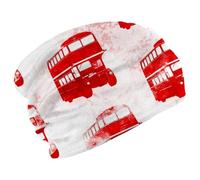 Beanie Hat for Men & Women, Unisex Stretchy Skull Caps, Soft Velvet Winter Hat Beanie for Running Cycling - Ren Double Decker London Bus Multi