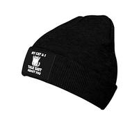 Beanie Hat Funny My Cat and I Talk Shit About You Winter Hats Breathable Knit Hat Cozy Beanie Cap for Fishing Outdoor Camping