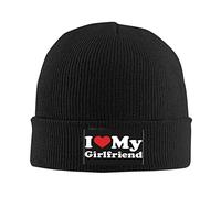 Beanie Hat I Love My Girlfriend Funny I Heart My Girlfriend Beanie Cap Breathable Knit Cap Cozy Winter Hat for Fishing Outdoor Camping