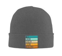 Beanie Hat I'm Mike Doing Mike Things Windproof Knitted Cap Universal Brimless Hat for Daily Wear Mens Travel
