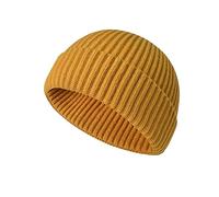 Beanie Hat Men - Fisherman Beanie Trawler Beanie Knitted Cuffed Winter Warm Hat Skullcap Gifts for Men UK (UK, Alpha, One Size, Yellow)