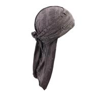 Beanie Hat Men Retro Pirate Bandana Hat Vintage Ragged Long Tail Durag Skull Cap Cotton Breathable Running Cycling Riding Hiphop Head Scarf Headwrap Light Ashy