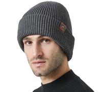 Beanie Hat Men Women Classic Knit Hats Warm Stretchy Soft Cuffed Winter Hat,Unisex Thermal Gifts for Him/Her/Dad(Fashion Dark Gray)