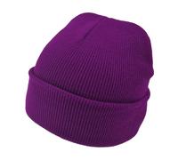 Beanie Hat Plain Purple Soft Comfortable Casual for Men Women Warm Knitted Winter Woolly Skully Ski Headwear