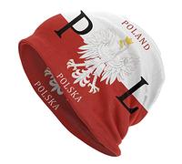 Beanie Hat Polish Flag Poland Polska Knit Hat Comfortable Knit Cap Stretchy Beanie Cap for Outdoor Running Fishing