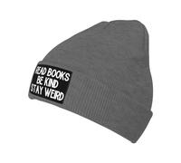 Beanie Hat Read Books Be Kind Stay Weird Beanie Cap Soft Knit Hat Cozy Knit Cap for Fishing Outdoor Running