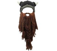 Beanie Hat with Detachable Beard for Halloween