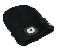 Beanie Hat With Integrated Spotlight - 4 Smd Led - Built In Wireless Headphones