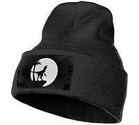 Beanie Knit Hats Howling Dinosaurs Moon Baggy Skull Cap Washable Classics Basic Beanies Warm Watch Caps Beanie for Family Christmas Outdoors