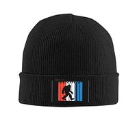 Beanie Knit Hats Sasquatch Retro Silhouette Classics Basic Beanie Unisex Baggy Skull Cap Daily Watch Cap Beanie for Family Thanksgiving Fall 30X18 Cm