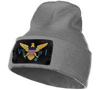 Beanie Knit Hats Us Virgin Islands Flag Baggy Skull Cap Insulated Watch Caps Beanie Unisex Classics Basic Beanies for Outdoors Thanksgiving Men Women