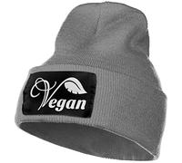 Beanie Knit Hats Vegan Vegetarian Slouch Skull Cap Washable Classics Basic Beanies Comfortable Baggy Skull Cap for Fall Outdoors Thanksgiving