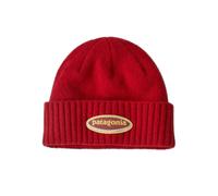 Patagonia - Hat with lapel - Brodeo Beanie Oval Logo: Amanita Red in Nylon Red