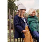 Beanie + Snood + Gloves or Mittens Set in Cable Knit for Girls ecru