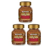 Beanies Christmas Pudding Flavored Instant Coffee Jar - Festive Limited Edition, Rich & Indulgent Flavour, Sugar Free, Low Calorie, Vegan Friendly, Gluten Free, 50g Each (Pack of 3)