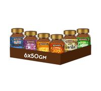 Beanies - Classic Starter Pack, Signature Flavoured Coffee Combo, 6 x 50g (300g), Vegan, Premium Taste, Freeze-Dried, Easy to Brew,