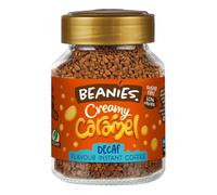 Beanies Decaf Creamy Caramel Flavoured Instant Coffee, 400g (50g x 8 Pack) - Freeze-Dried Granules, Quick & Easy to Brew, Premium Taste, Low Caffeine, Rich in Flavour, Low-Calorie, Sugar-Free, Vegan
