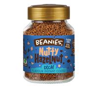 Beanies Decaf Instant Coffee with Nutty Hazelnut Flavour, 400g (50g x 8 Pack) - Freeze-Dried Granules, Quick & Easy to Brew, Premium Taste, Low Caffeine, Rich in Flavour, Low-Calorie, Sugar-Free