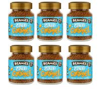 Beanies Decaf Salted Caramel Flavoured Instant Coffee 50g Jars (Pack of 6) Rich & Sweet Decaffeinated Coffee